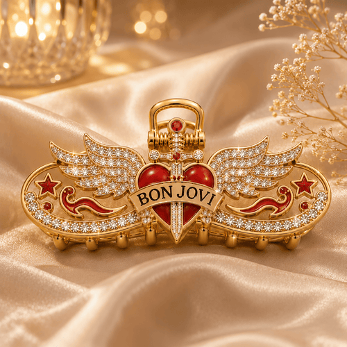 BJV Elegant Gold Hair Clip For Women TMH