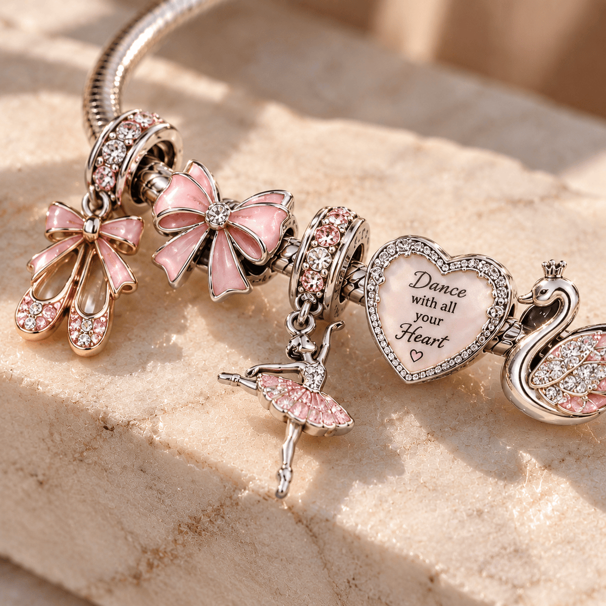 BLL Sliver Charm Bracelet Set PTT