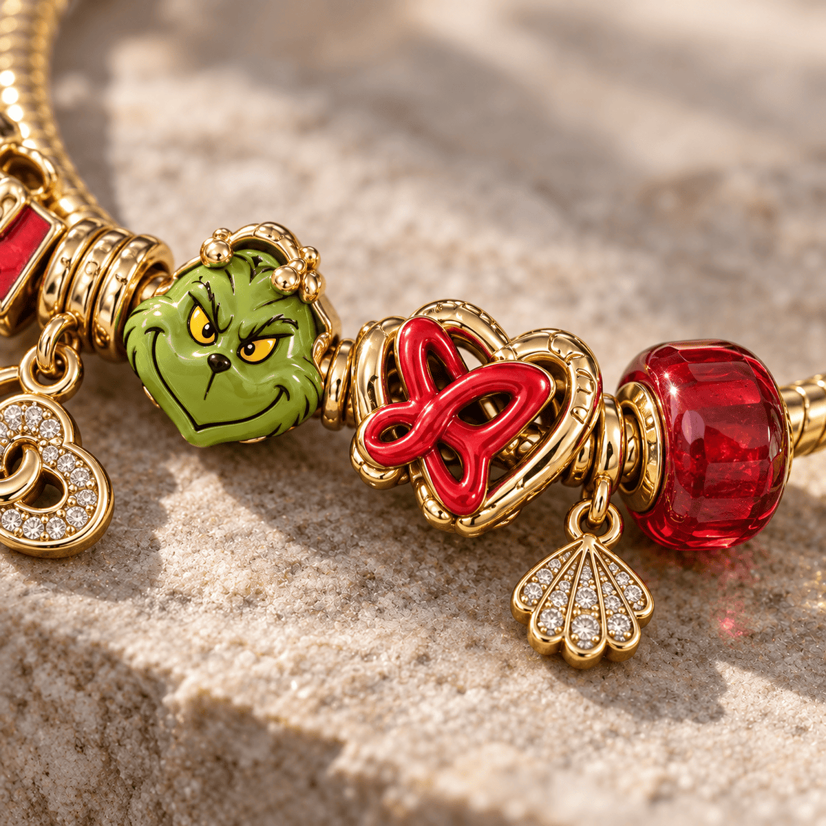 TGR Gold Charm Bracelet Set PTKL