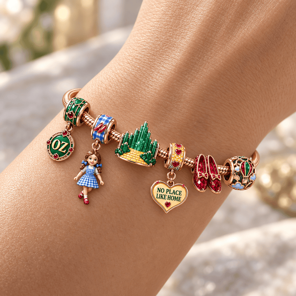 TWOZ Rose Gold Charm Bracelet Set HQH