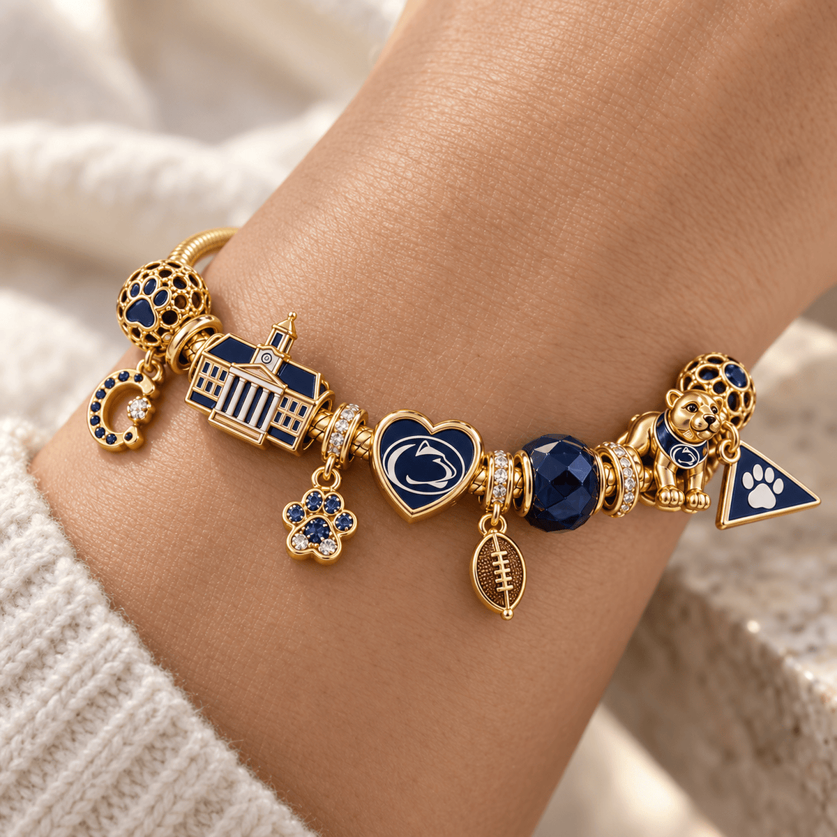 PSNL Gold Charm Bracelet Set PTKL