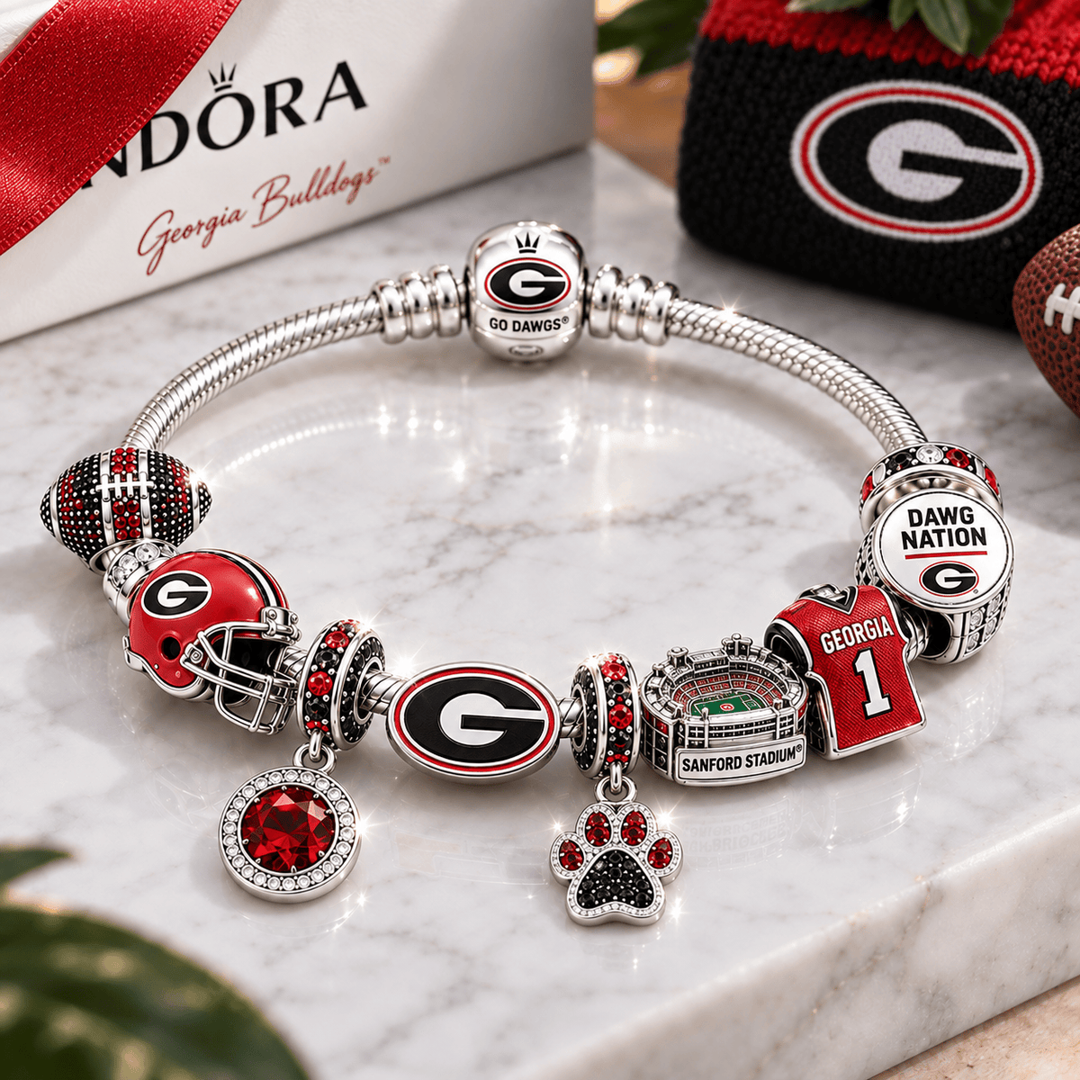 GGBD Silver Charm Bracelet Set BMD