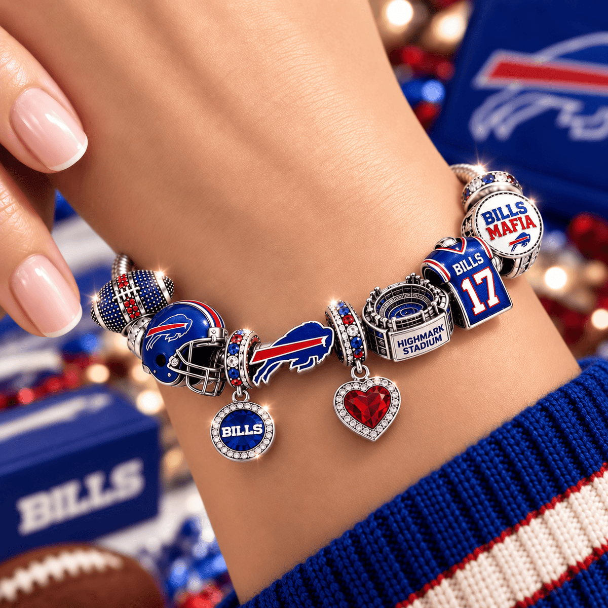 BFBL Sliver Charm Bracelet Set BMD