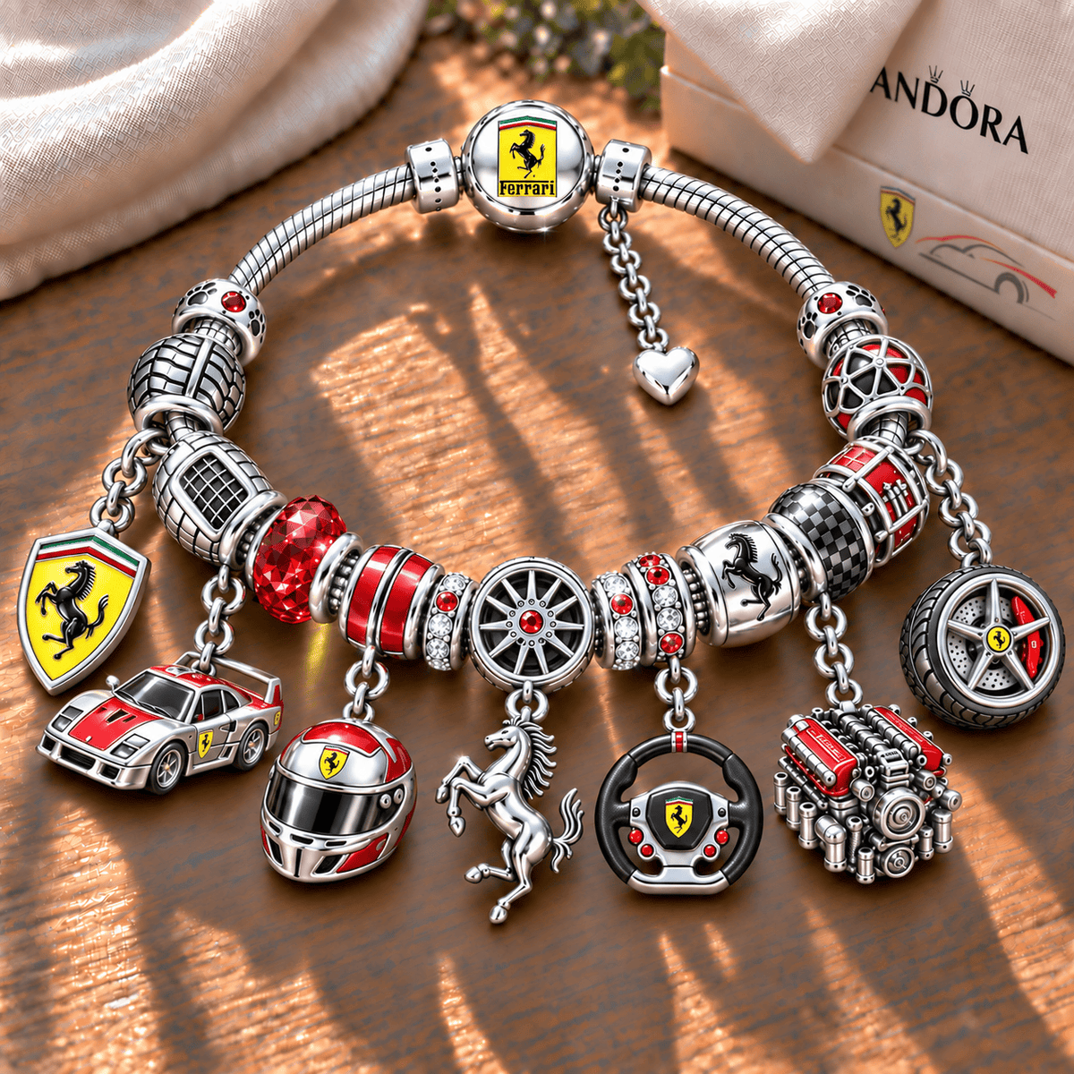 FRR Silver Charm Bracelet Set NTTB