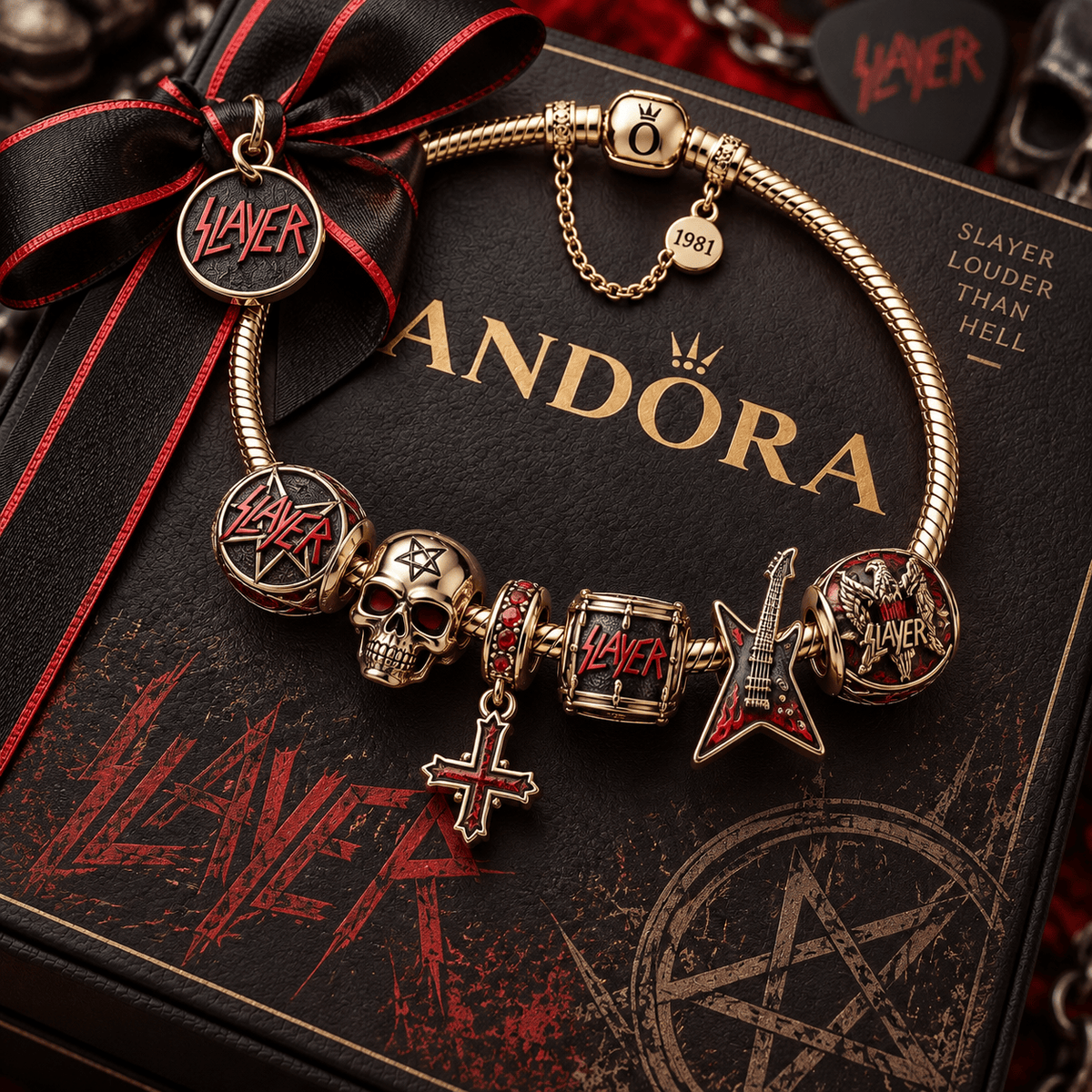 SLER Gold Charm Bracelet Set PTT