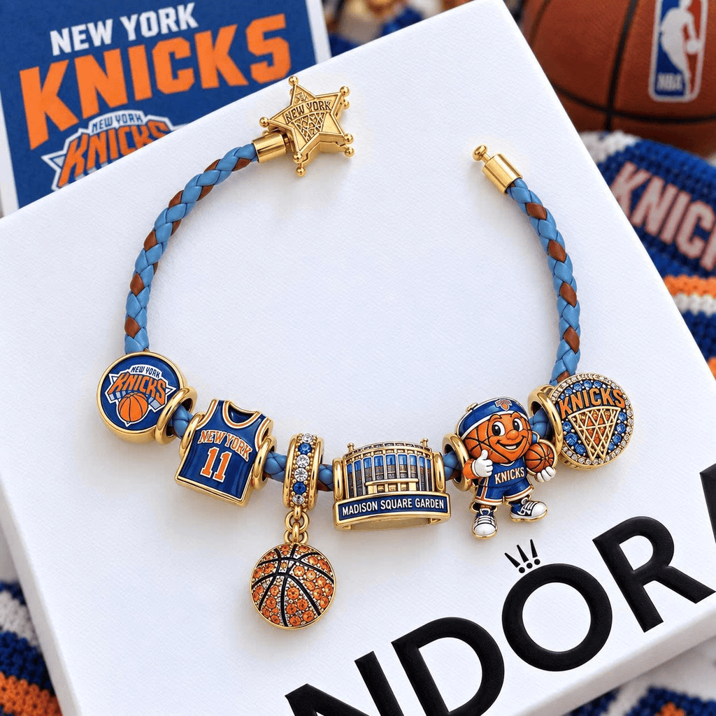 NYK Braided Leather Charm Bracelet Set VTH