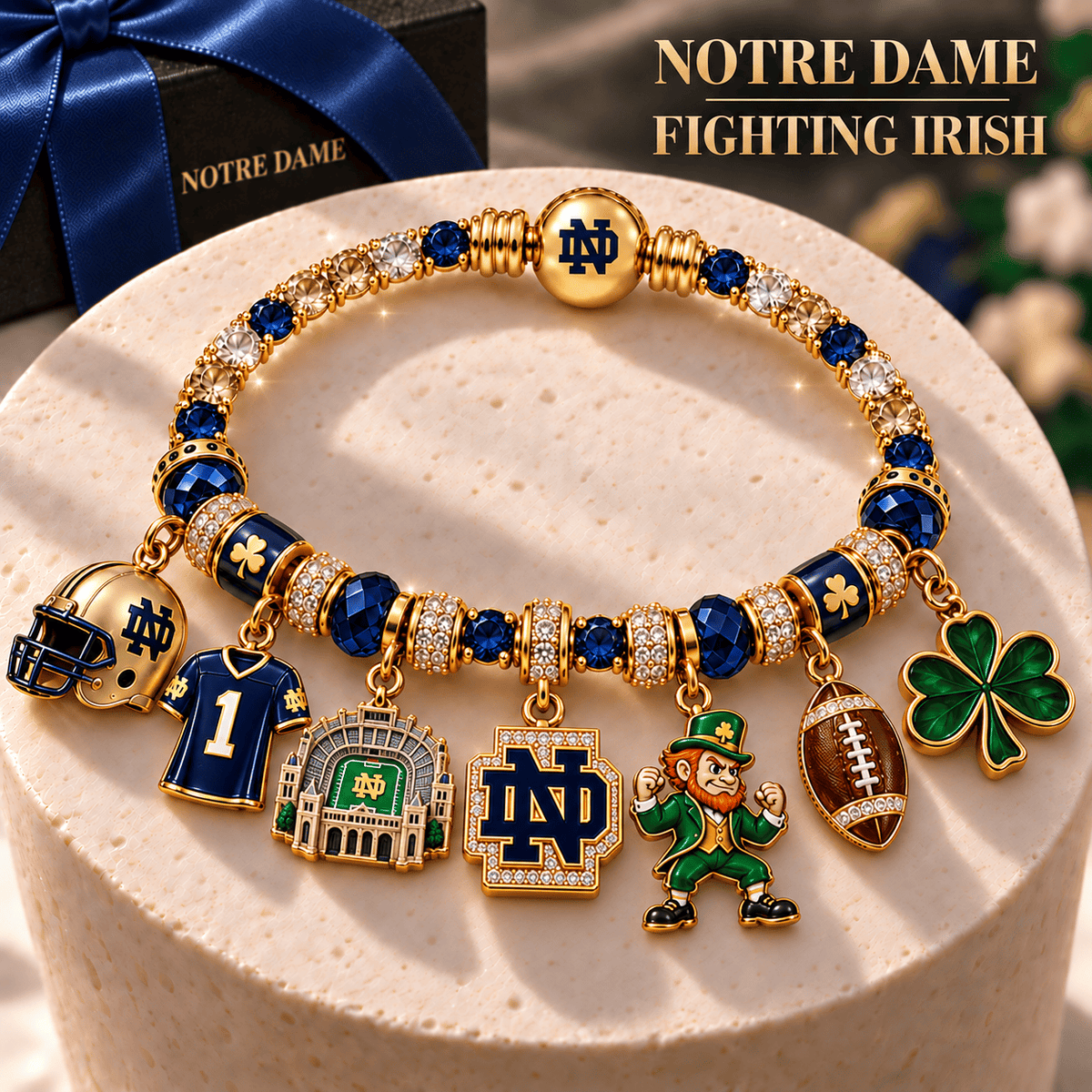 NODFI Gold Charm Bracelet Set NHVH
