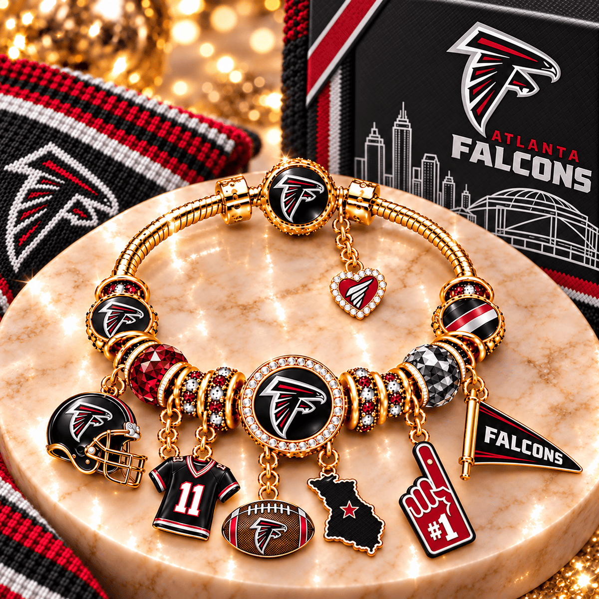 ATF Gold Charm Bracelet Set PNPA