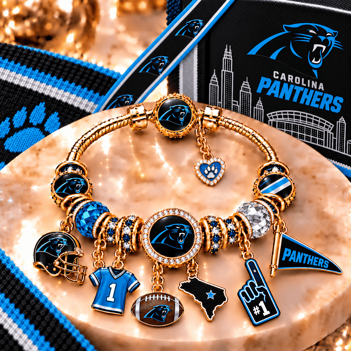 CRPT Gold Charm Bracelet Set PNPA