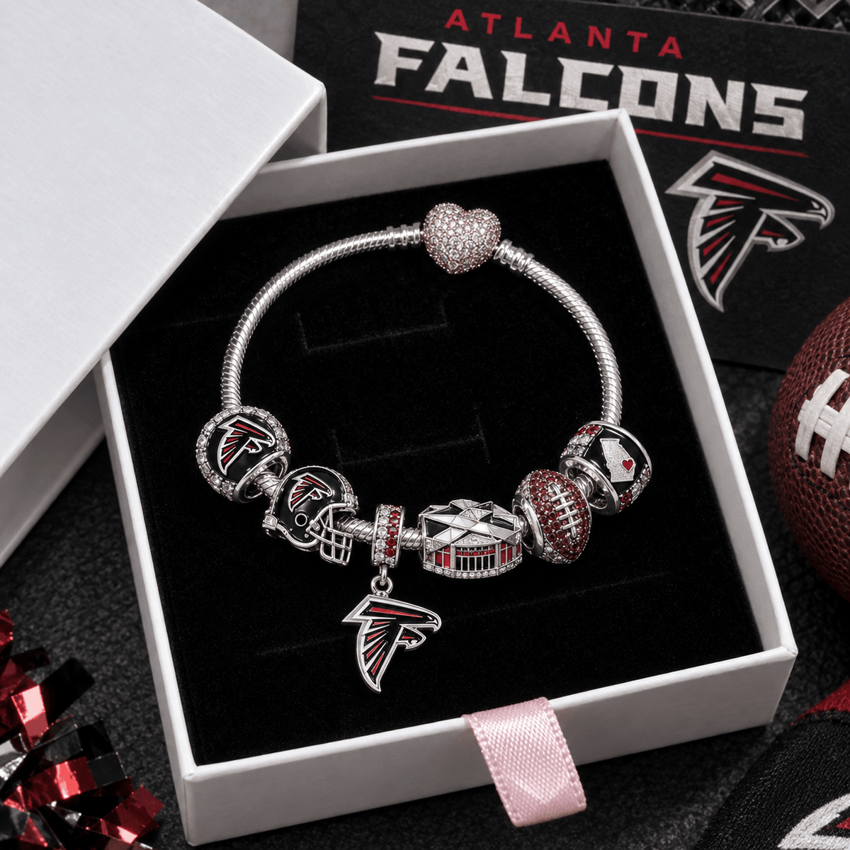 ATF Silver Charm Bracelet Set VTH