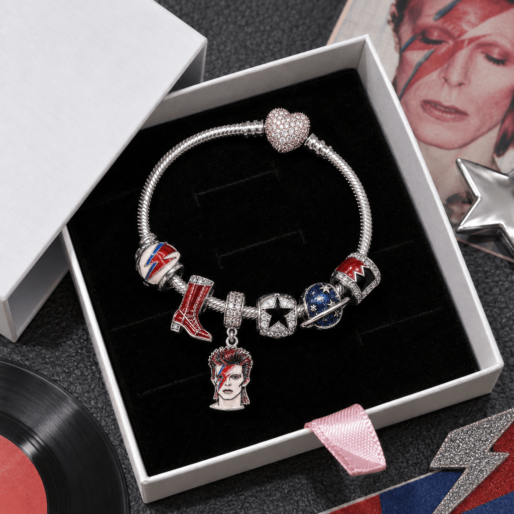 DVB Silver Charm Bracelet Set VTH