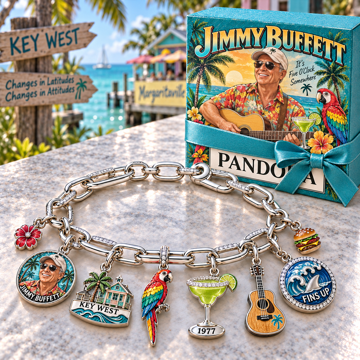 JBT Silver Charm Bracelet Set NTVA