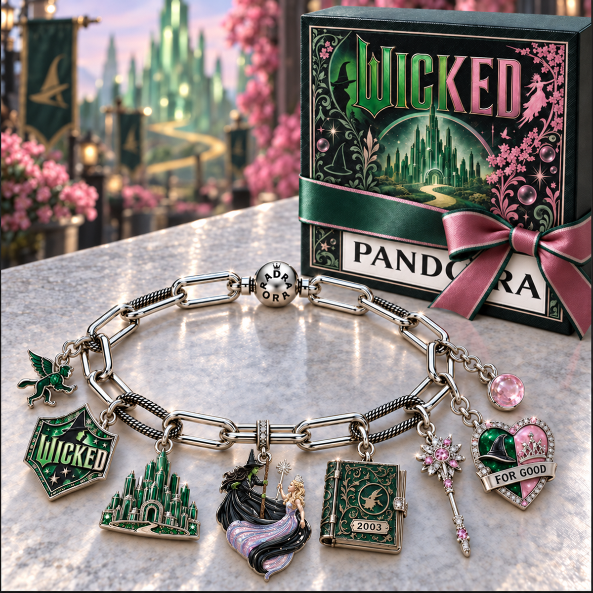 WCKD Silver Charm Bracelet Set NTVA