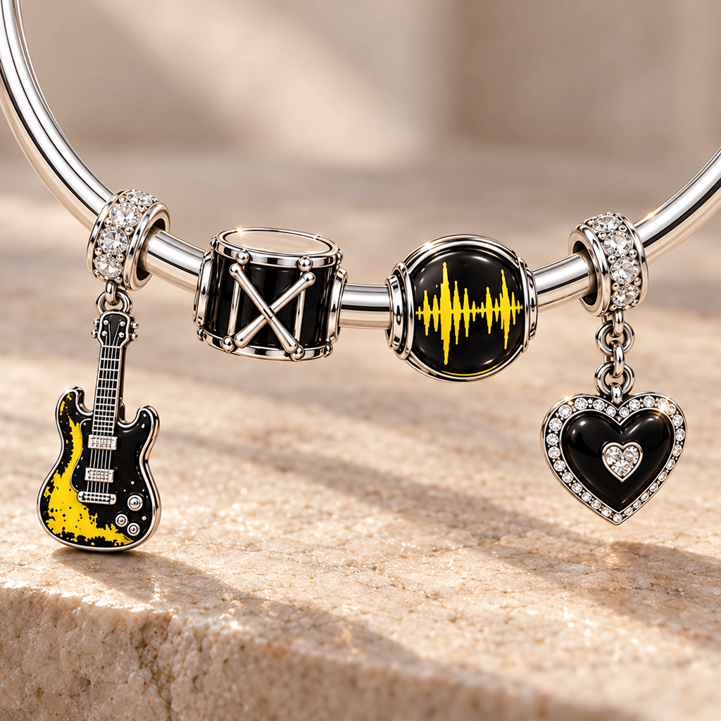 NVN Silver Charm Bracelet Set TMH