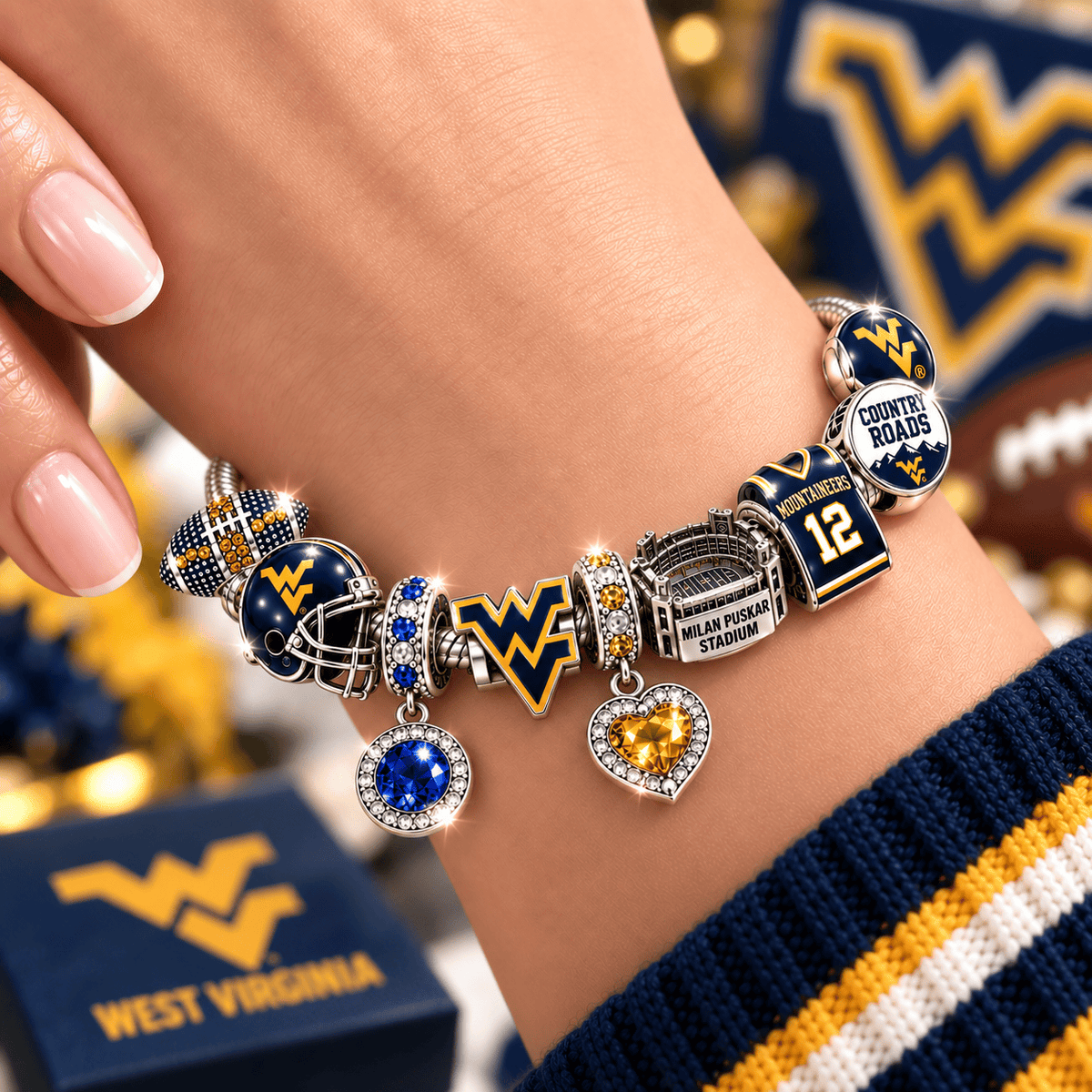 WVM Silver Charm Bracelet Set BMD