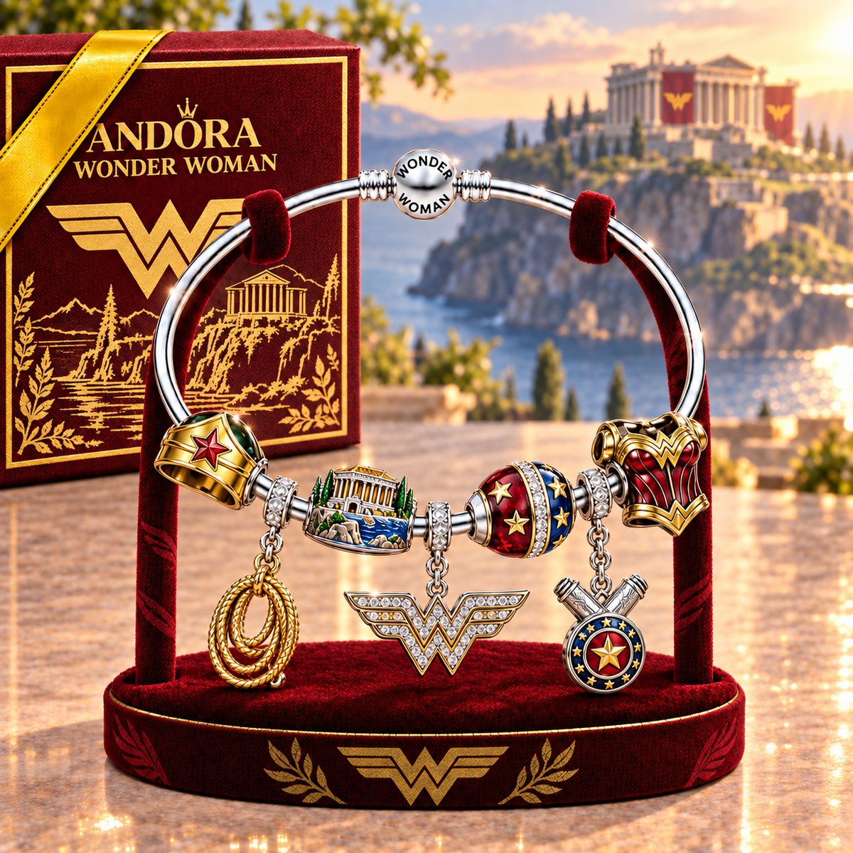 WDWM Silver Charm Bracelet Set TMH