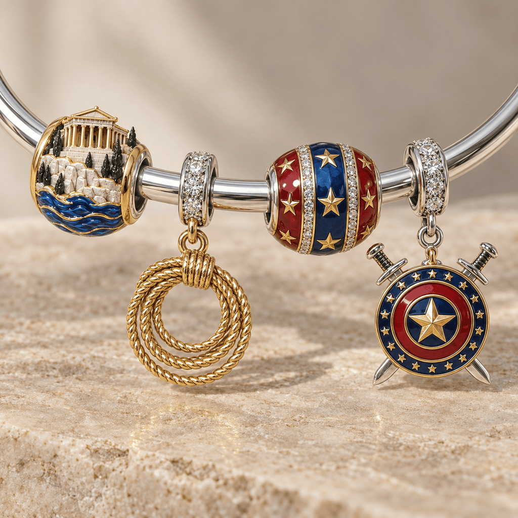 WDWM Silver Charm Bracelet Set TMH