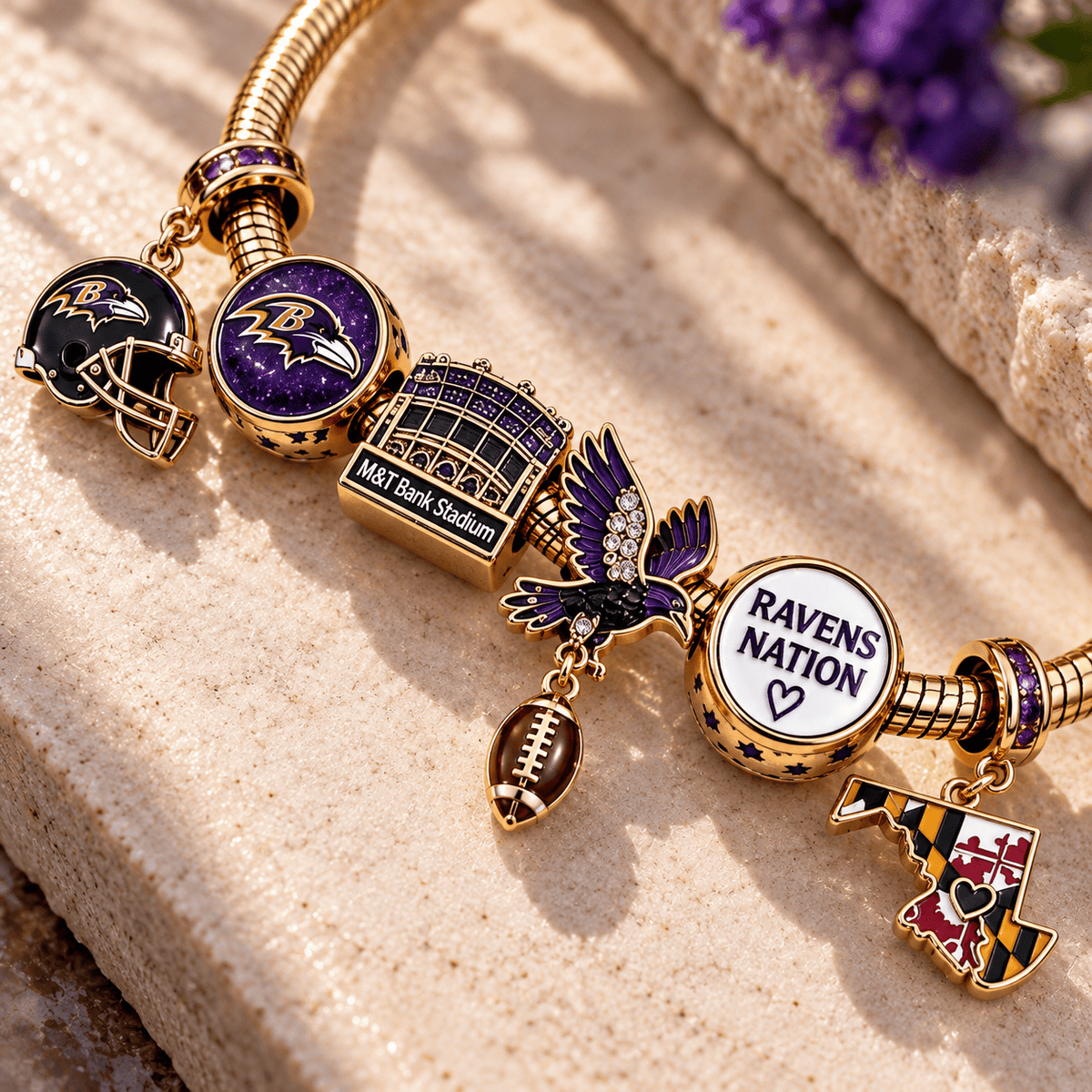 BTR Gold Charm Bracelet Set TTN