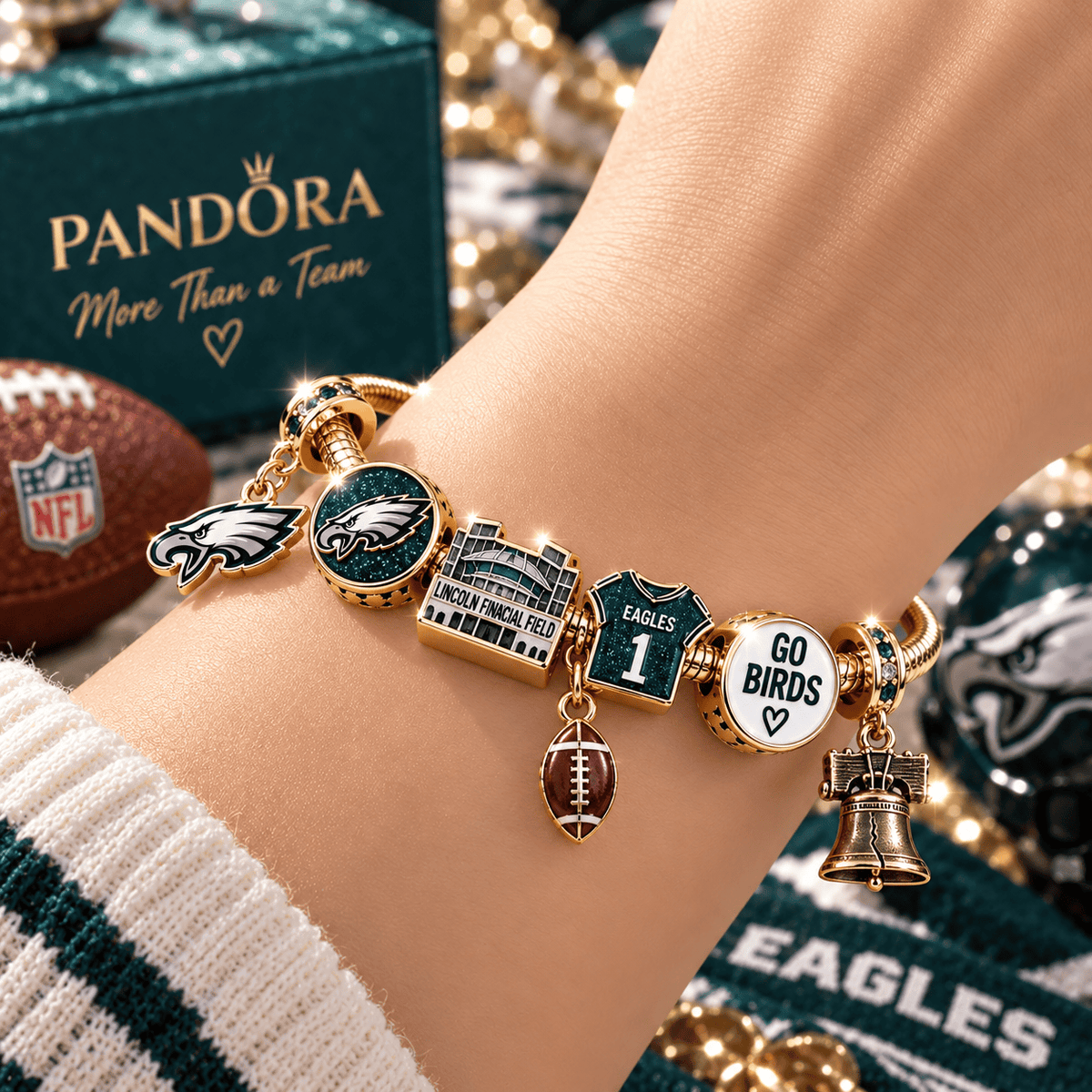 PLDE Gold Charm Bracelet Set TTN