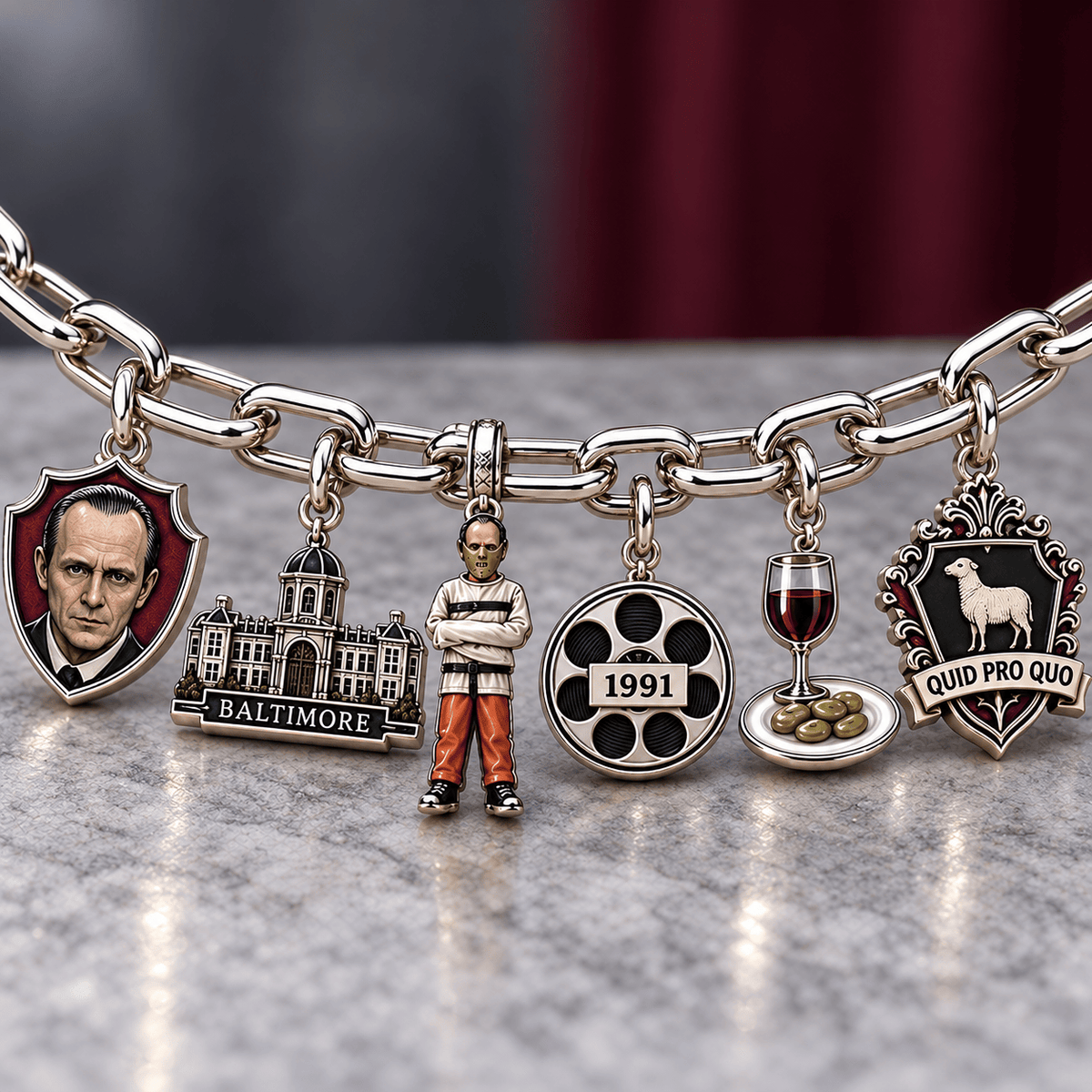HLBL Silver Charm Bracelet Set NTVA