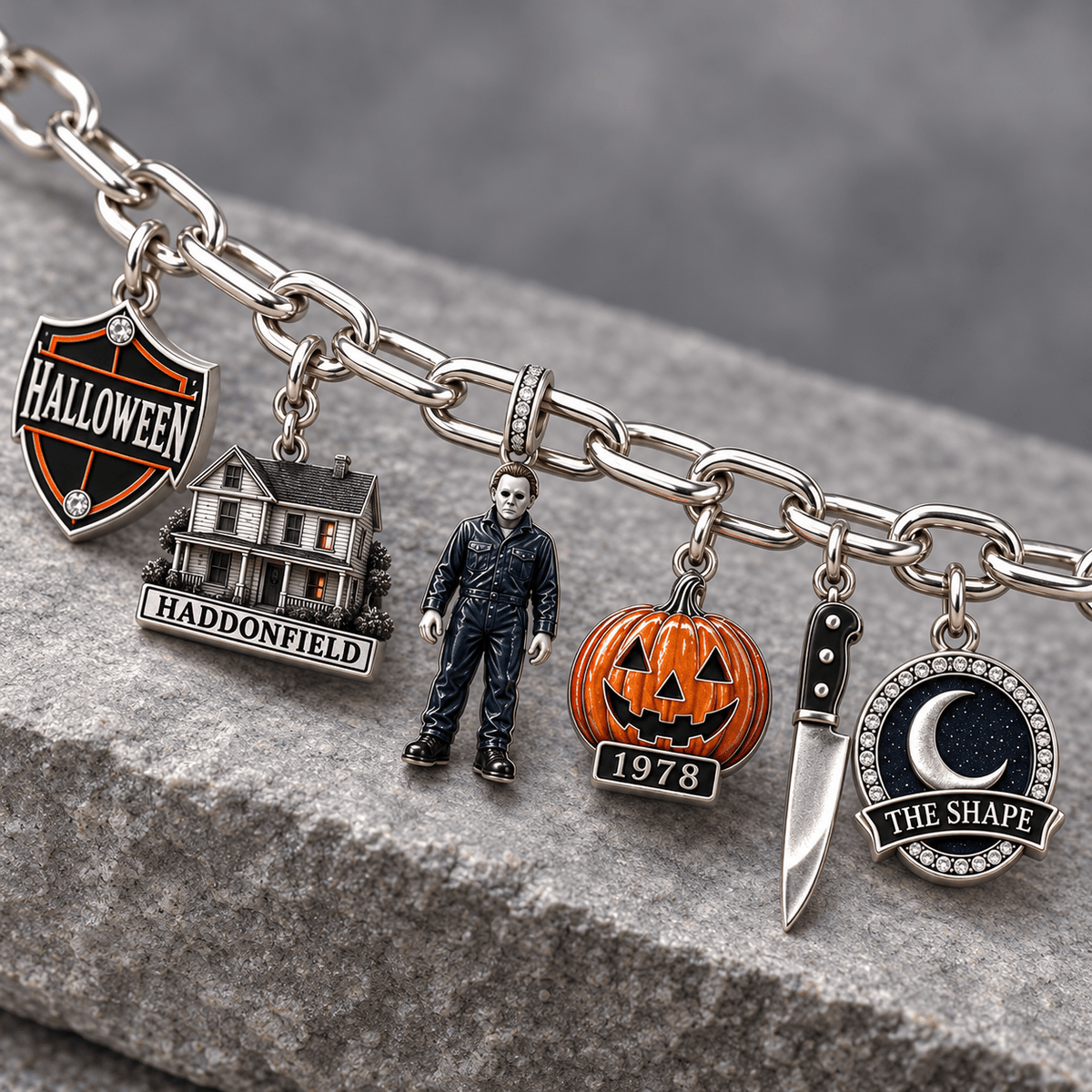 MCM Silver Charm Bracelet Set NTVA