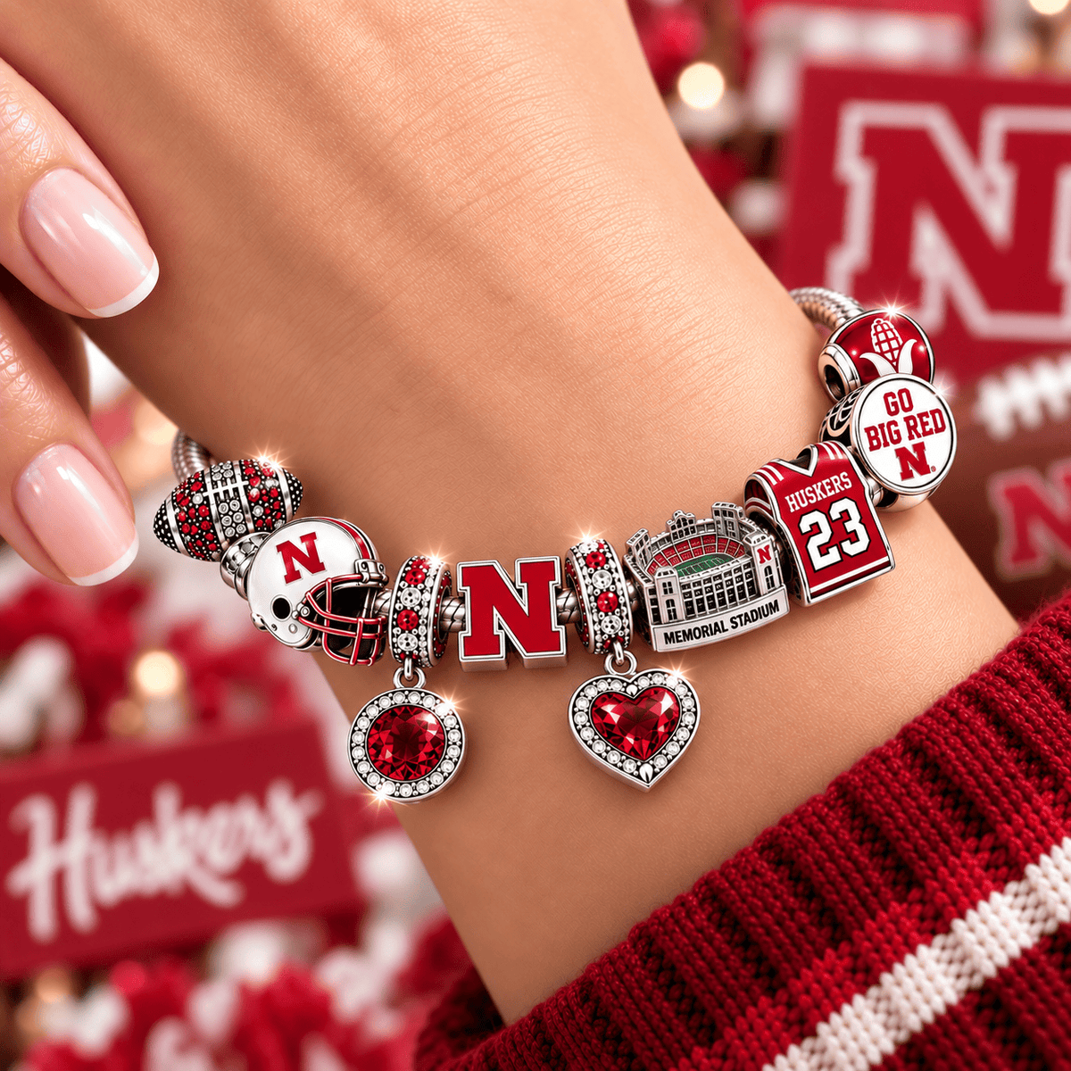 NCH Silver Charm Bracelet Set BMD