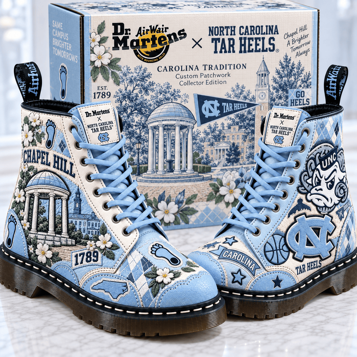 UNC Premium Leather Lace-Up Boots LNTH