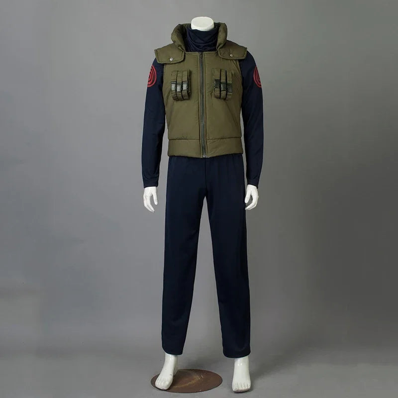 2025Costumes Anime Show Uniform Ninja Clothing Halloween Costume Set For Men Vest Top Pants